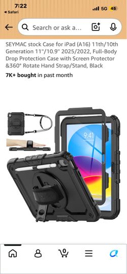 SEYMAC iPad 11th/10th Gen Full-Body Case Black