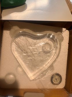 Glass engraved desk clock