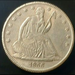 Very Nice Lot Of 6 Reproduction Coins 1- 1856, 1- 1860, 4-  1870s.