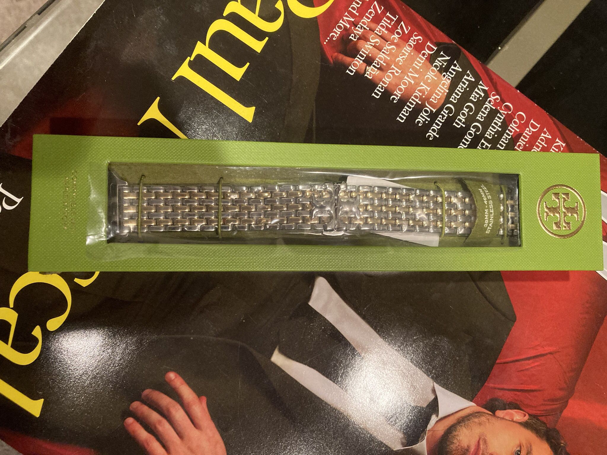 Tory Burch Eleanor Two-Tone Stainless Steel Apple Watch Band