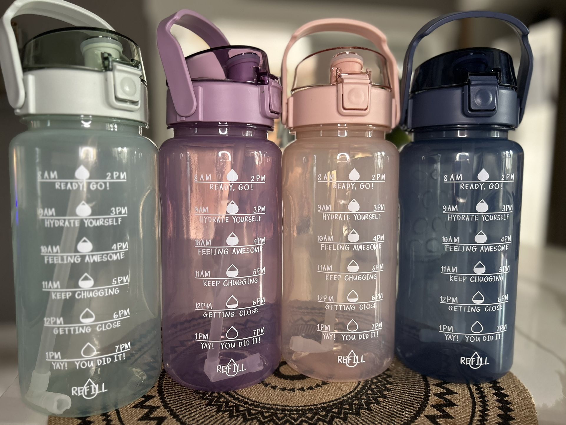 Water Bottle with Straw 48 Oz