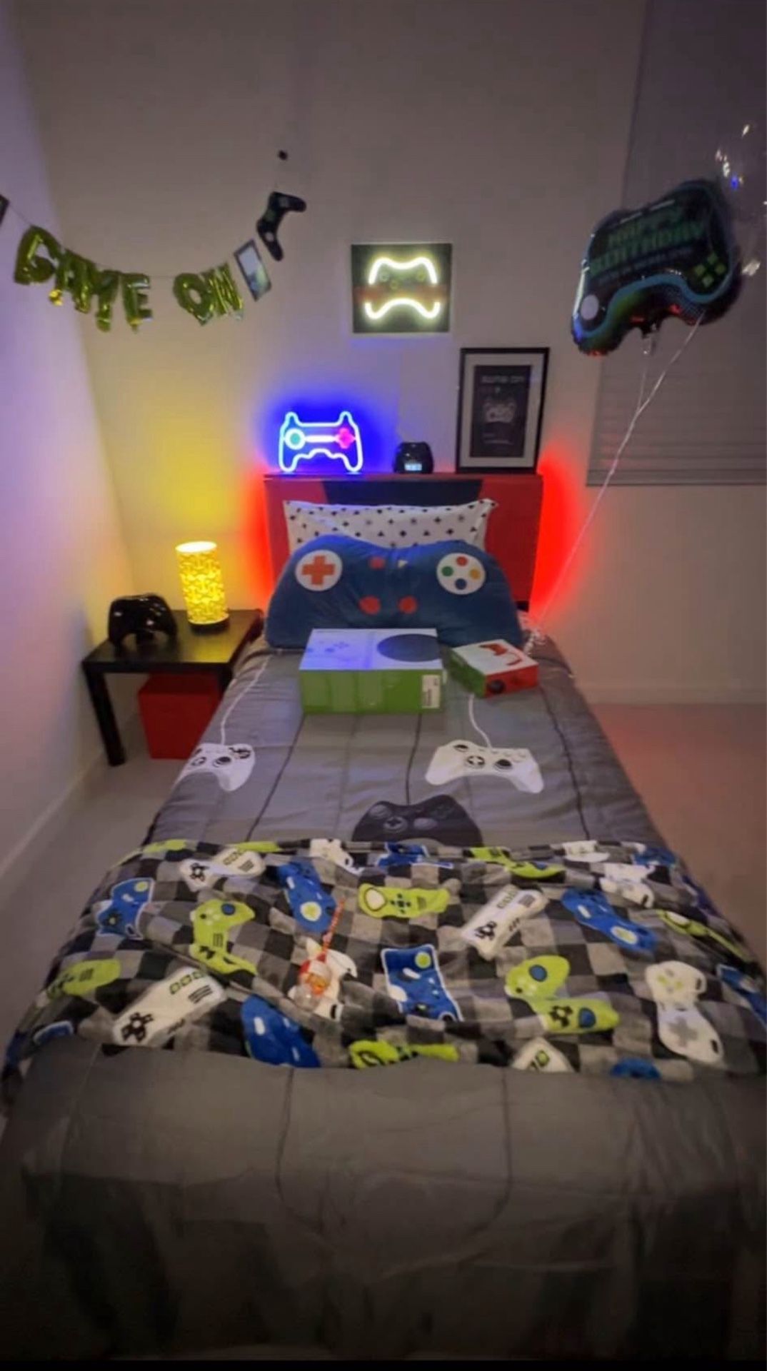 Twin LED Bed and Gaming Bedset