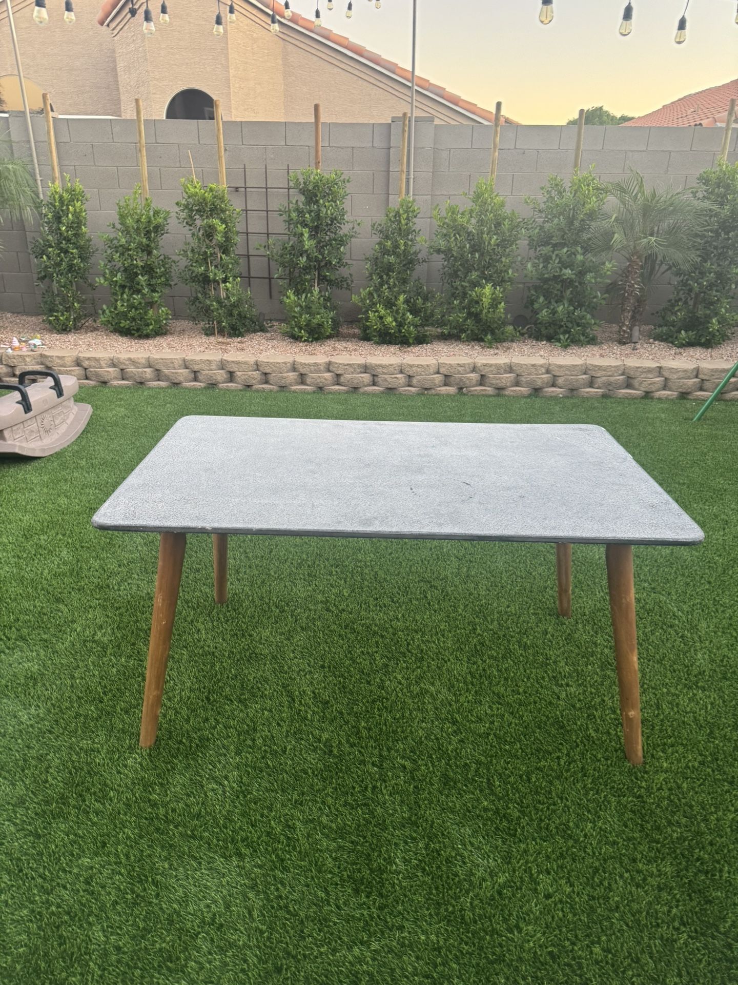 Cement Table - Patio Table - outdoor table - Chairs Not Included