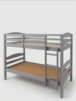Gray bunk bed