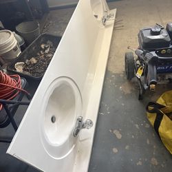 Double sink vanity    w/fixtures