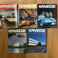 Lot Of 5 Vintage Corvette News Magazines From 1981