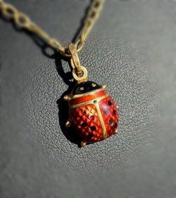 Jewelry 18k solid yellow gold Ladybird 🐞 Pendant charm