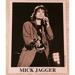 MICK JAGGER Photograph ALBERT FERREIRA DMI Promo Press B&W Photo Rolling Stones