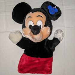 Vintage Walt Disney 12" Mickey Mouse Plush Hand Puppet

