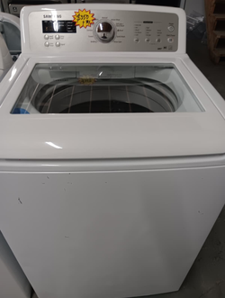 Samsung Top Load Washer – Glass Lid, HE, White – Tested