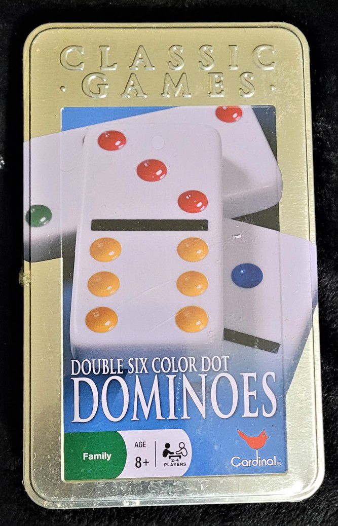 Dominoes - Double Six Color Dot - Brand New