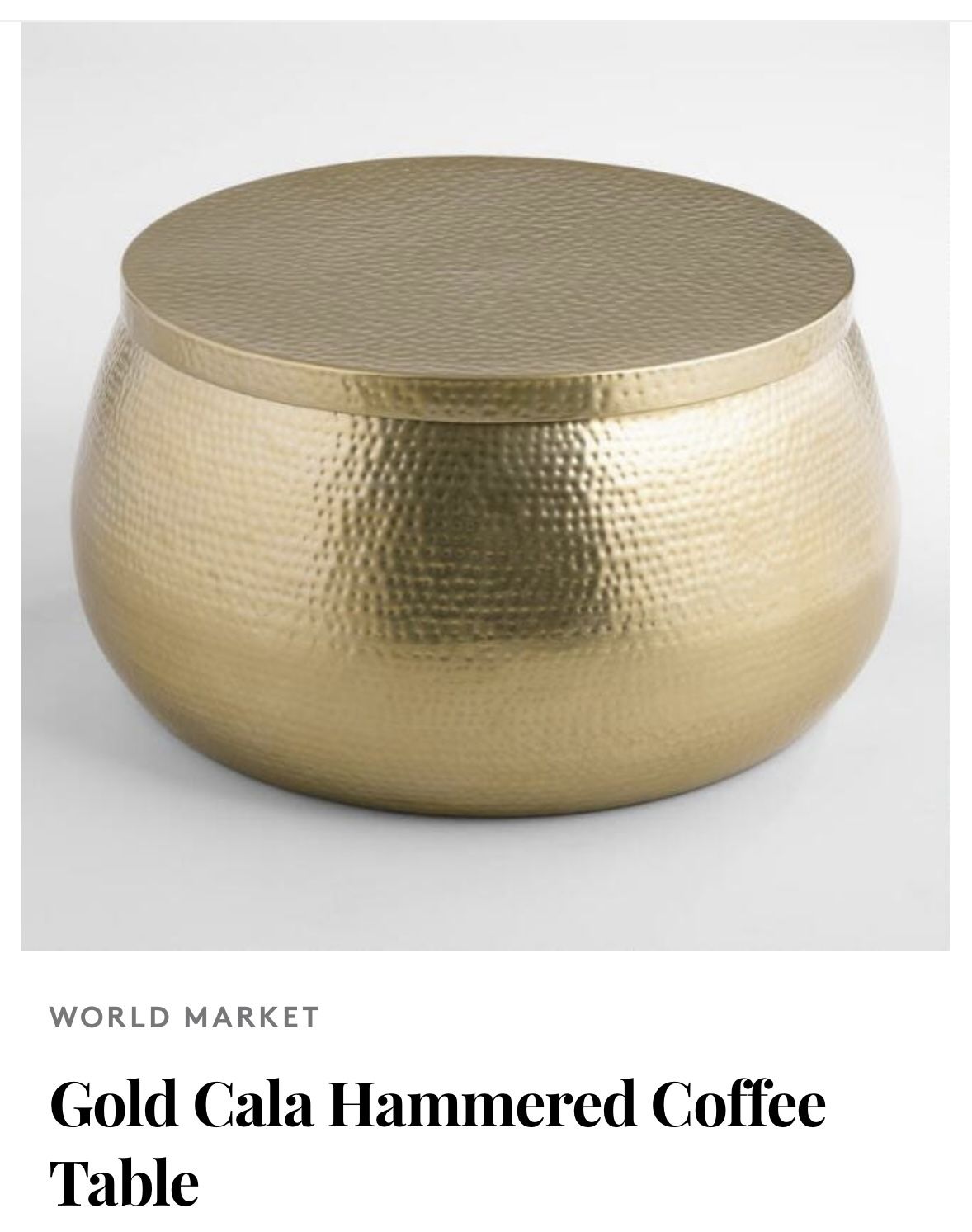 World market gold coffee table deals