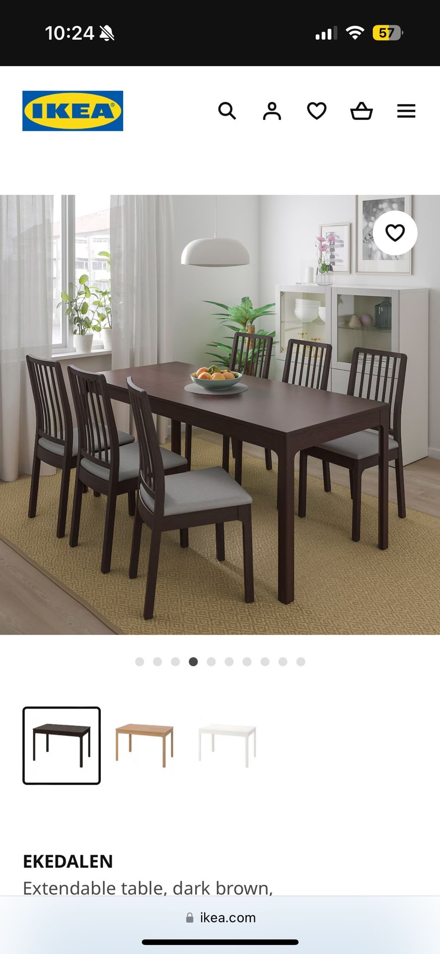 IKEA Extendable Dining Table With Bench