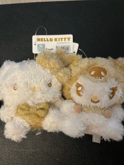 Hello Kitty and Kuromi Keychain plush