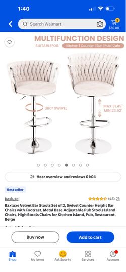Velvet bar stools