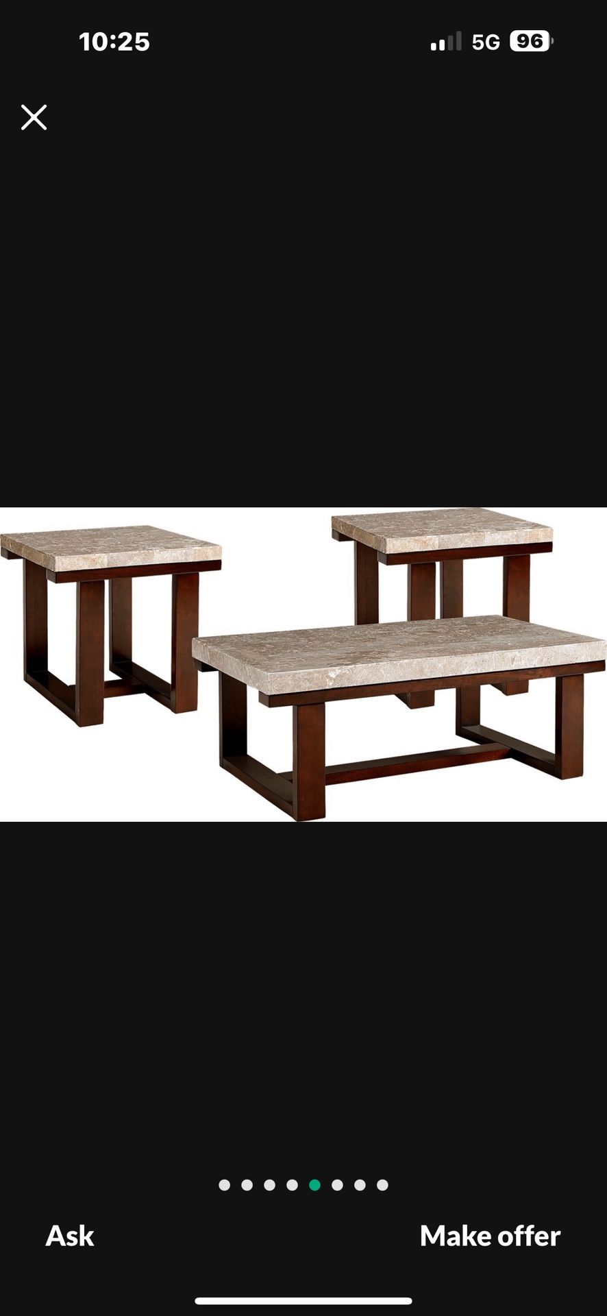 Marble Coffee Table Set