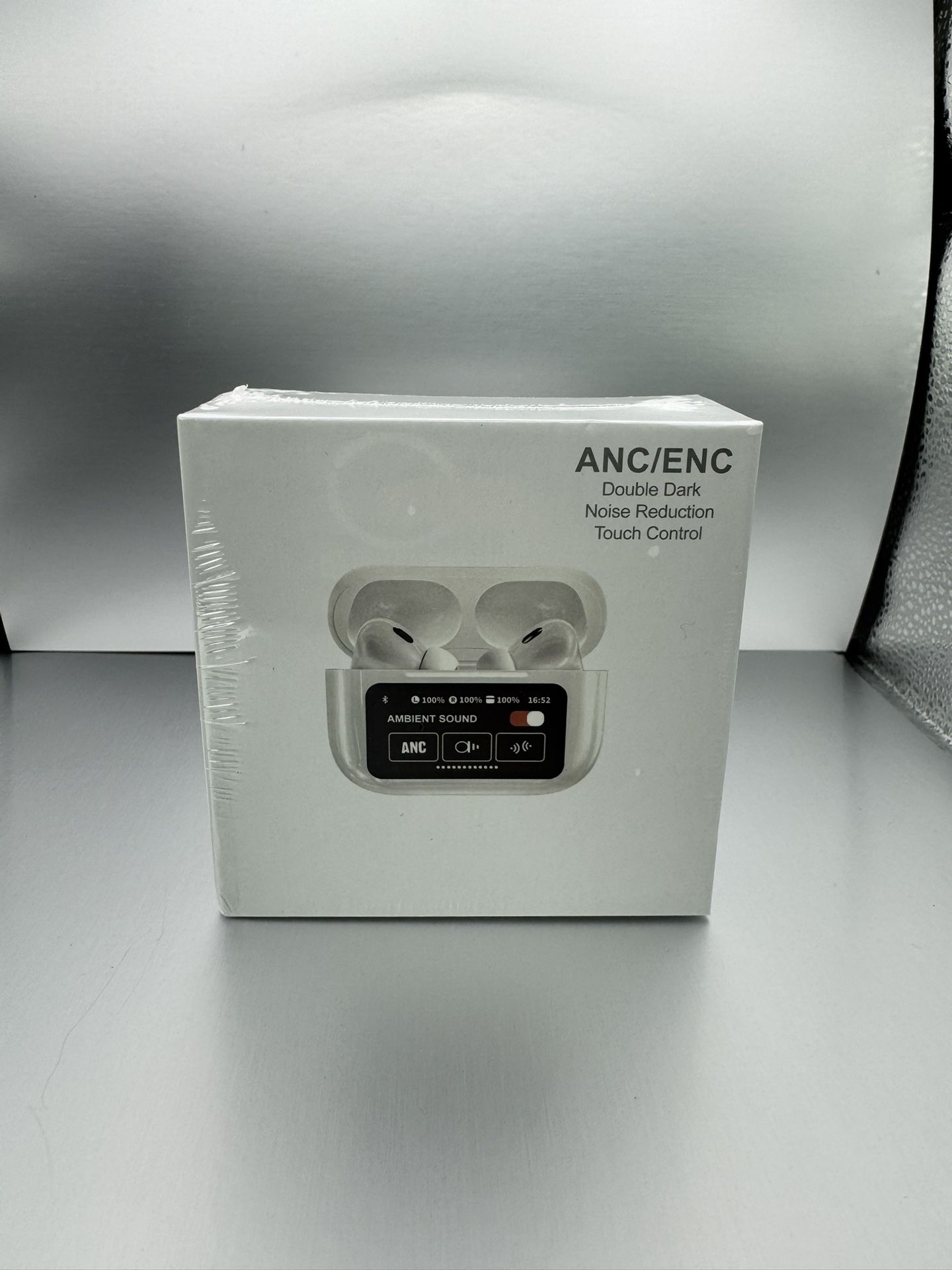 Active Noise Cancelling Wireless Bluetooth A9Pro Earbuds with Colour Touch Screen