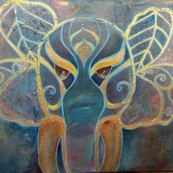 Hand Painted Elephant Painting