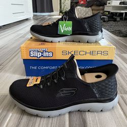 Men's Skechers Slip-ins Summits High Range Shoes - Black/Charcoal - Size 11.5