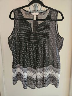 Christopher & Banks Sleeveless Blouse Size L