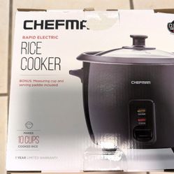 Used once only! Like new! 10 Cup Chefman Rapid Electric Rice Cooker 