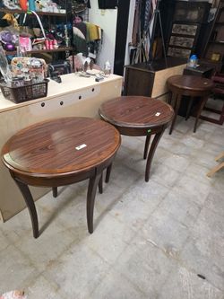 Tall oval side tables, just $40 each