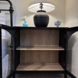 2 Black Target Threshold Arched Cabinets 