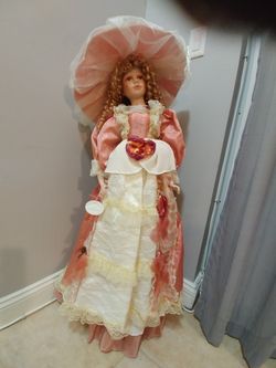 Vintage porcelain beautiful large doll