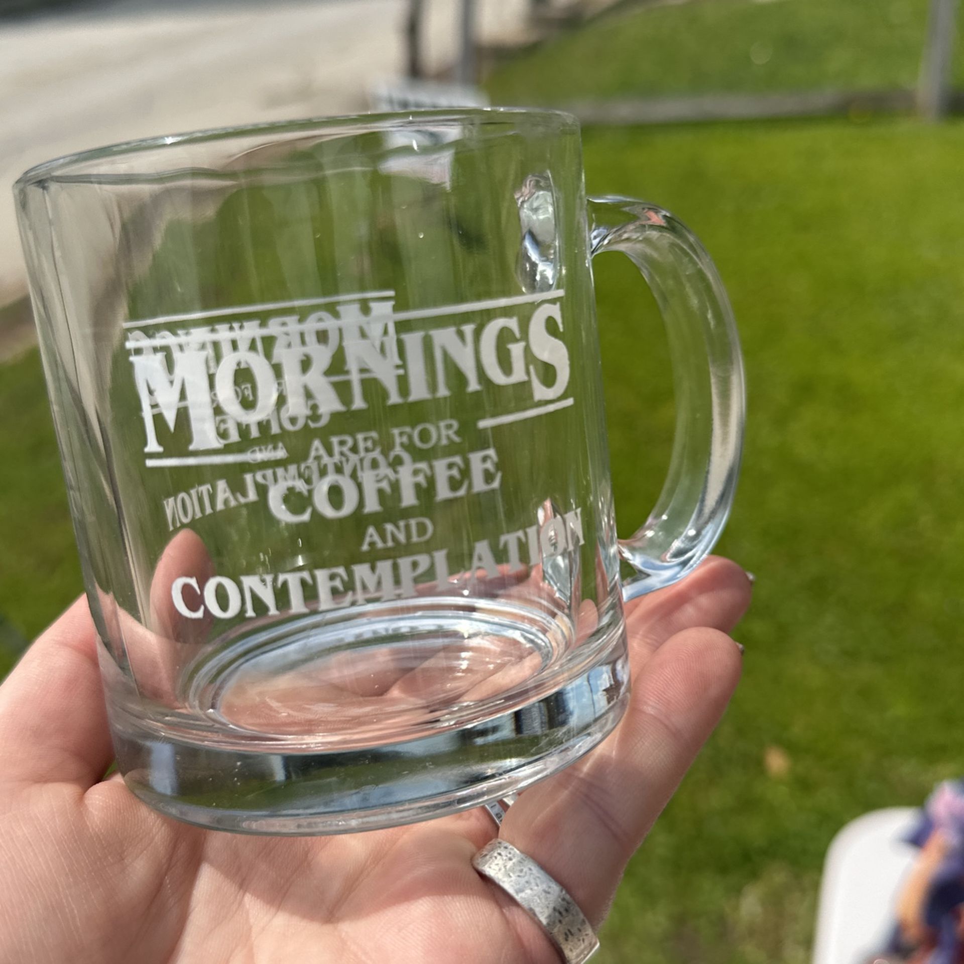 Mornings Are For Coffee And Contemplation, Stranger Things Glass Mug