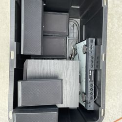 Speakers Set With Karaoke Mixer