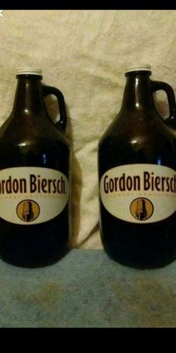 2 (VINTAGE) 64 Oz Gordon bottles