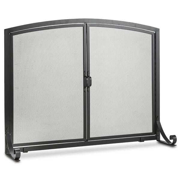 Black Freestanding Flat Steel 2-Panel Fireplace Screen for Indoor Living Room 96315 Dimensions H 41 w 34,75 D 3.00 inches