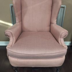 Accent Chair Pink With Brown Cover