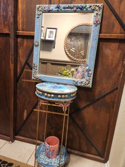 Mirrow & Accent table set