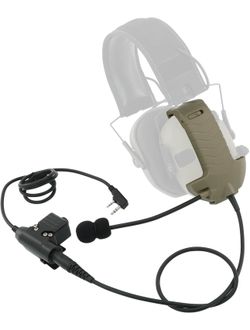 Microphone & PTT for Walker's Razor Noise Cancelling Headphones（Tan