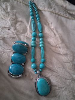 Turqouise Necklace  And Bracelet 