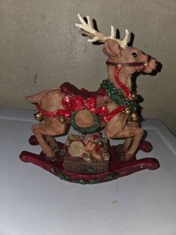 Rockin Rudolph Reindeer Music Box Vintage