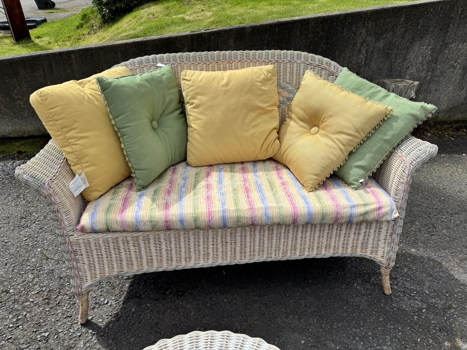 Vintage Antique Wicker Loveseat