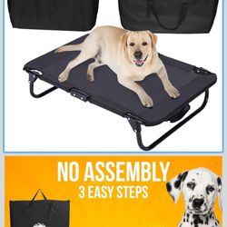 Great Condition Elevated Dog Cot with Steel Frame 