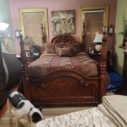 4 Poster Qeen Bed Headboard Rails Footboard