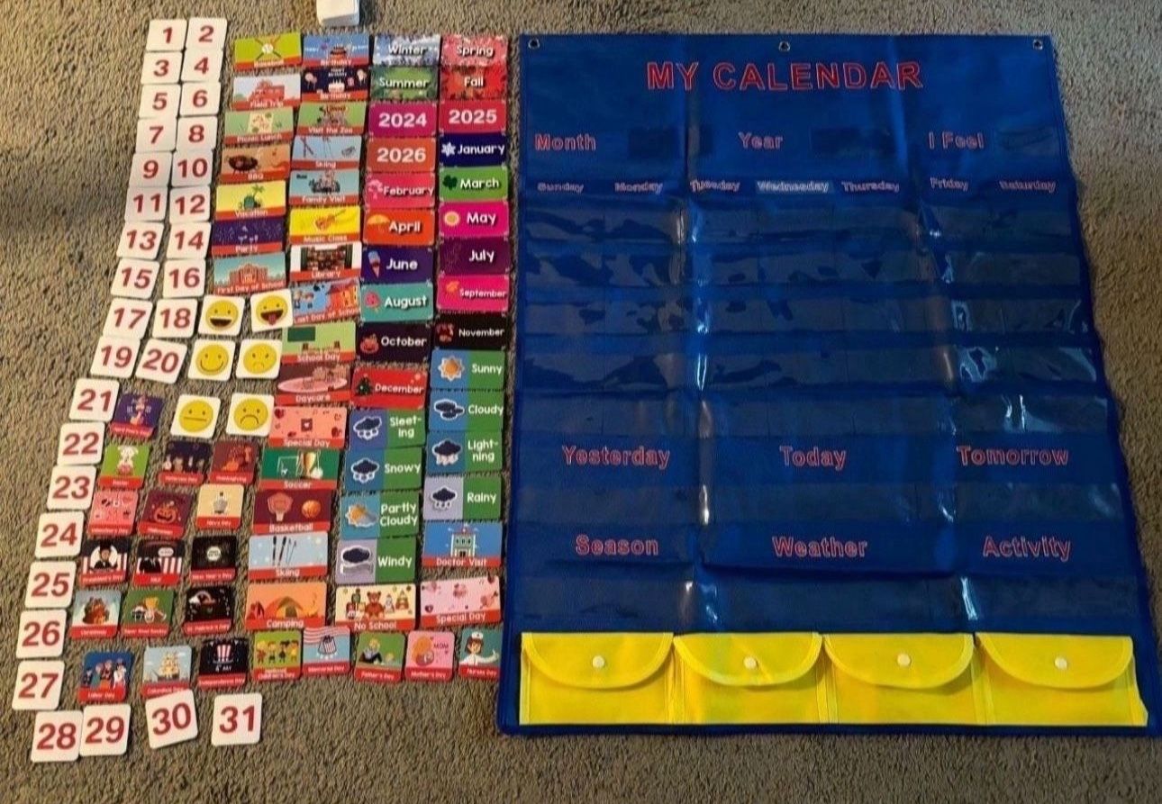 Calendar and Weather Pocket Chart for Kids
