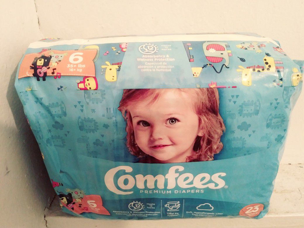 Size 6 Comfees Diapers