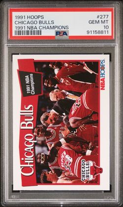 1991 Hoops Chicago Bulls NBA Champions #277 PSA 10