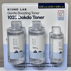 New ROUND LAB Gentle Boosting 1025 Dokdo Toner 1 Pack 3 Bottles Korean Beauty Skincare