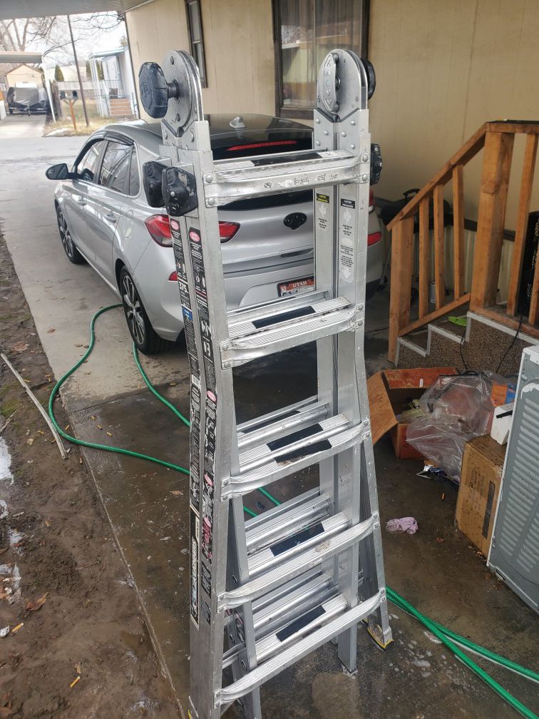 22 ft. Reach MPX Aluminum Multi-Position Ladder with 375 lb. Load Capacity Type IAA Duty Rating