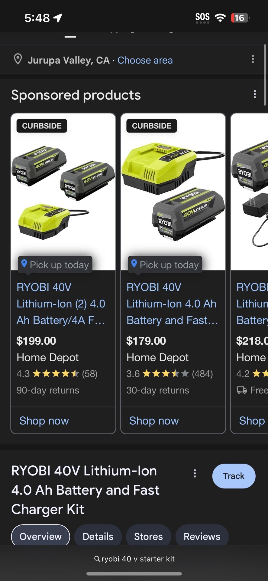 2 40v 4ah Starter Kit Ryobi Battery’s And Charger