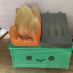 100% Soft Dumpster Fire Vinyl Figure, No Box, Pre-Owned