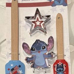 New Disney Stitch Patriot Cookie Cutter Set