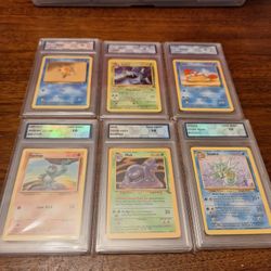 Pokemon Card Graded PFG Fossil And Base Set 