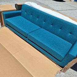 Sofa Engage Upholstered Fabric Sofa in Teal